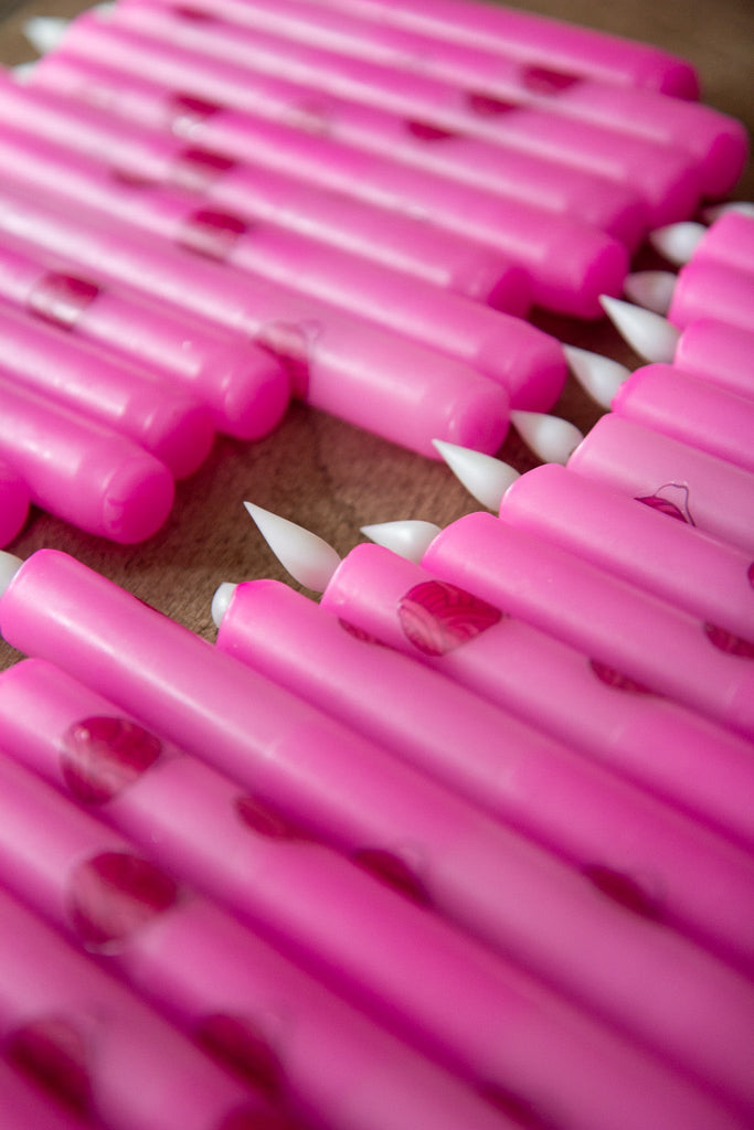 Unieke gehaakte kaarsen